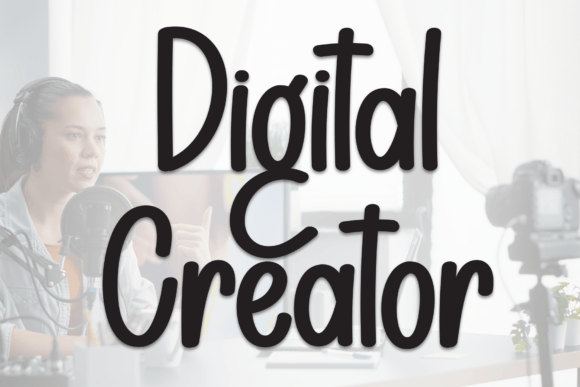 Digital Creator: A Warm, Handwritten Display Font for Editorial Charm