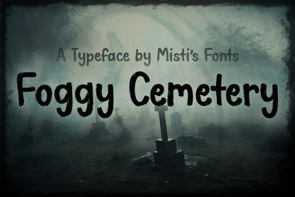 Foggy Cemetery: A Spooky Display Font for Digital Branding