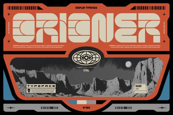 Orioner Display Font: Bold, Futuristic Branding for Small Businesses