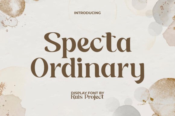 Specta Ordinary: A Display Font That Makes Your Brand Feel Warm & Timeless
