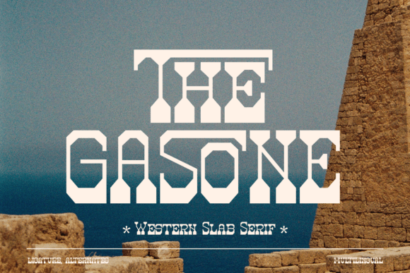 The Gasone: A Bold Western Display Font for Crafters