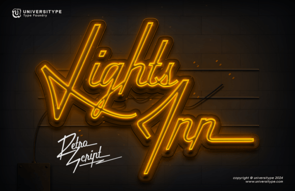 Ut Lights Inn: A Display Font That Elevates Marketing Visuals