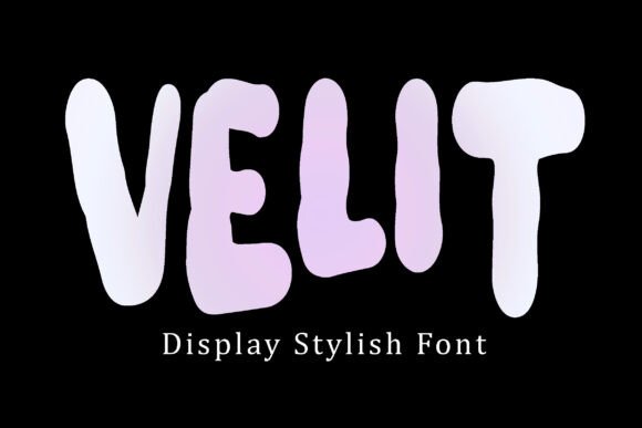 Velit Display Font: Bold, Cutout Style for Handmade Labels & Seasonal Designs