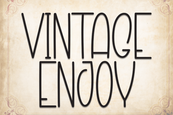 Vintage Enjoy: A Playful Display Font for Editorial Charm